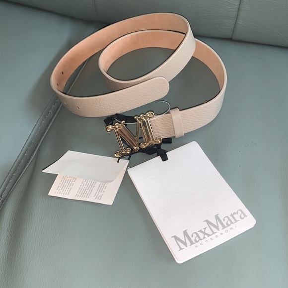 MaxMara Monogram Buckle Leather Belt - Picture 1 of 12